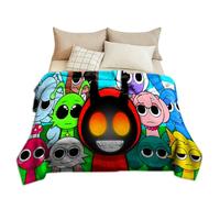 Zhongkaihua Sprunki Couverture en flanelle douce et moelleuse Motif dessin animé 120 x 150 cm