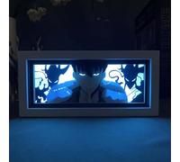 Zhongkaihua Sung Jin Woo Veilleuse LED en papier sculpté 3D en forme d'anime, lampe de table, décoration de chambre à coucher, décoration de bureau, boîte lumineuse