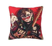 Zhongkaihua Taie d'oreiller Dan Da Dan 45 x 45 cm, taie d'oreiller carrée imprimée 3D Dan Dan Merch pour chambre à coucher, canapé, bureau (oreiller non inclus)