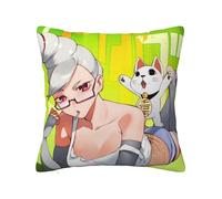 Zhongkaihua Taie d'oreiller Dan Da Dan 45 x 45 cm, taie d'oreiller carrée imprimée 3D Dan Dan Merch pour chambre à coucher, canapé, bureau (oreiller non inclus)