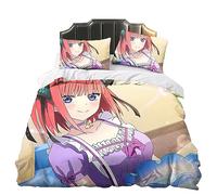 Zhongkaihua The Quintessential Quintuplets Merch Parure de lit 3 pièces avec impression 3D pour lit double, simple, king size, housse de couette et taie d'oreiller