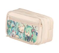 Zhongkaihua Trousse à crayons Miku Kawaii Anime - Super mignon personnage de dessin animé imprimé, 21 x 8 x 13 cm, grande capacité, multi-compartiments, papeterie, cadeaux pour étudiants, Type 14