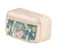 Zhongkaihua Trousse à crayons Miku Kawaii Anime - Super mignon personnage de dessin animé imprimé, 21 x 8 x 13 cm, grande capacité, multi-compartiments, papeterie, cadeaux pour étudiants, Type 13