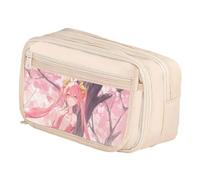 Zhongkaihua Trousse à crayons Miku Kawaii Anime - Super mignon personnage de dessin animé imprimé, 21 x 8 x 13 cm, grande capacité, multi-compartiments, papeterie, cadeaux pour étudiants, Type 20