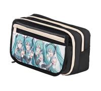 Zhongkaihua Trousse à crayons Miku Kawaii Anime - Super mignon personnage de dessin animé imprimé, 21 x 8 x 13 cm, grande capacité, multi-compartiments, papeterie, cadeaux pour étudiants, Type 7