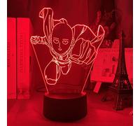 Zhongkaihua Veilleuse illusion 3D One Punch Man - 7 couleurs changeantes - Décoration d'intérieur - Cadeau d'anniversaire, de Noël - Pour enfants, garçons et filles