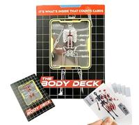 zhongko The Body Deck, The Poker for Magic Games, Cartes à jouer éducatives avec image 3D, jeux de cartes translucides amusantes et transparentes, anatomie humaine pour étudiants en médecine