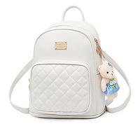 zhongningyifeng Sac à dos pour femme petite fille Mini sac à dos en cuir amélioré mignon imperméable avec poupée ours