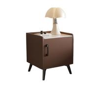 zhongqunli Table de Nuit, Table de Chevet avec Table cachée Plateau en Faux marbre, d'appoint Verrouillage par Mot Passe Empreinte Digitale for Chambre à Coucher, Salon(Coffee)