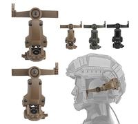 Zhongren Fast Casque Arc Rail Adaptateur COMTAC3 Tactique Pickup Casque Suspension Casque Support Multi-Angle Rotation pour OPS Core Arc & Team Wendy M-Lok Rail, Chasse Earmuffs Support