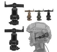 Zhongren Fast Casque Arc Rail Adaptateur COMTAC3 Tactique Pickup Suspension Casque Support Multi-Angle Rotation pour OPS Core Arc & Team Wendy Rail, Chasse Earmuffs Support (Noir)
