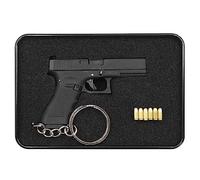 Zhongren G-17 Tactical Mini Pistolet Keychain 1: 3 Métal pièces mobiles Gun Model Collection Pendentif Bag Charm pour Army Fan Men Gift