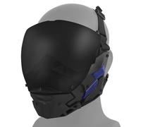 Zhongren Masque cyber punk pour cosplay - Demi-masque amovible anti-buée pour homme et femme - Accessoire de fête d'Halloween - Festival de musique