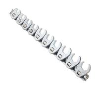 ZhongShuang Lot de 10 clés métriques, clé 3/8", mallette de rangement, tailles métriques de 10 mm à 22 mm
