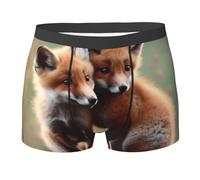 ZHONGSK Boxer pour homme - Boxer doux | Océan | Sous-vêtements en microfibre respirante pour un confort ultime, Adorable renard., M