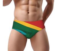 ZHONGSK Drapeau de l'Afrique du Sud | Slip pour homme Sous-vêtements doux et respirants pour homme Triangle Slip extensible confortable Slip élégant imprimé graphique, Noir , XXL