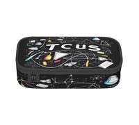 ZHONGSK Grande trousse à crayons de grande capacité - Math Geek Calculus - Trousse de maquillage avec compartiments à fermeture éclair pour filles, garçons, enfants, adultes, femmes et hommes, Noir ,