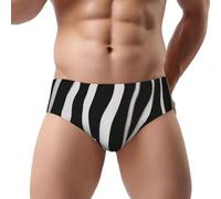 ZHONGSK Imprimé zèbre | Slip pour homme doux et respirant Triangle Slip extensible confortable pour homme Slip élégant imprimé graphique, Noir , M