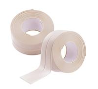 Zhongtou 2 Rouleaux Joint Douche Adhésif Joint Silicone Salle De Bain Beige PVC Bande Etancheite Autocollante Anti Moisissure Joint Porte Douche pour Cuisine Toilette Fenêtres