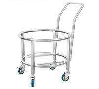 ZHONGXIN.HUIYIN Chariot à Chariot Robuste, Chariot à Seau en Acier Inoxydable, Diable Mobile, Cadre de Baril de Transport Multifonctionnel, déménageurs de Meubles avec Roues
