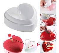 ZHONGXIN Moule de GâTeau en Forme de Coeur d'amour,3D Moulle à Gâteau Silicone Forme d'amour Décoration de Gâteaux DIY Moule pour Anniversaire Saint Valentin Pâques,RéUtilisable Non Collant Security