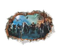 Zhongyanxin 3D Brisé Mural Harry Potter Personnage Scène Poudlard Château Mural Autocollants Autocollants Décor Maison