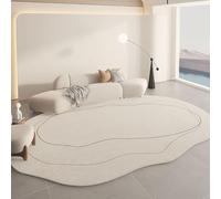 ZHONGZD Tapis - Tapis en Cachemire Artificiel Tapis Simple Tapis Doux Lavable Tapis Irrégulier avec Support Antidérapant Chambre, Chevet, Canapé, Tapis De Table Basse