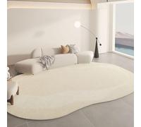 ZHONGZD Tapis - Tapis en Cachemire Artificiel Tapis Simple Tapis Doux Lavable Tapis Irrégulier avec Support Antidérapant Chambre, Chevet, Canapé, Tapis De Table Basse