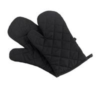 Zhouba Coton Gant de four résistant à la chaleur résistant à écran de cuisine Gant de support de pot de cuisson, noir, Taille unique