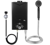 ZHOUBA Tankless Water Heaters,Portable Gas Water Heaters Fast Constant Temperature Gas Hot Water Heater with Digital Display Multi-Protection 4.21GPM 16L for Camping Trips Boat Cabins Campervan