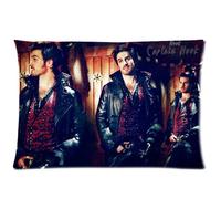 ZhouBrand Soft Zippered Pillowcase Pillow case Cover 20*30 Inch (One Side) Once Upon A Time Captain Hook Pattern 02 Fashion Design