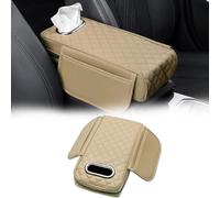 ZHOUFUDA Housse de Coussin pour Console Centrale de Voiture pour Mercedes-Benz CLA 200, Housse D'accoudoir Imperméable pour Console Centrale Voiture avec Boîte à Mouchoirs,B
