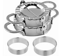 ZHOUHON Ravioli Maker et Moulle Ravioli Inox, 4 PièCes Acier Inoxydable Kit Ustensiles Raviolis,Ustensiles de Cuisine, Outils de PâTisserie (2PCS)