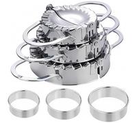 ZHOUHON Ravioli Maker et Moulle Ravioli Inox, 6 PièCes Acier Inoxydable Kit Ustensiles Raviolis,Ustensiles de Cuisine, Outils de PâTisserie (3Pcs)