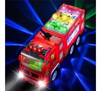 ZHOUJIE Camion de Pompiers avec lumières et Sons, Voitures pour garçons de 2 à 3 Ans, véhicules à inertie pour Les Enfants et Les Jeunes.
