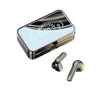 ZHOUJIE Écouteurs Intra-Auriculaires Sans Fil Bluetooth 5.1, T5, Noir/Rouge, avec Étui de Chargement, Suppression du Bruit, Micro Intégré, Écran LCD