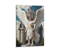 ZHOUKEG Poster mural artistique moderne à suspendre représentant un château religieux - 50 x 75 cm