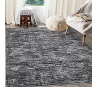 Zhoulinora Underra Living Rug Tapis Salon Grande Taille Chambre Adulte a Poils Ras Chambre Tapis Doux et Lavable Moderne Modern Abstract Gray 200x290cm