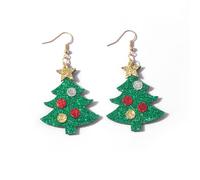 ZHOUMEIWENSP Boucles d'oreilles de Noël à paillettes, élan, bonhomme de neige, bijoux festifs, cadeaux pour femmes et filles, accessoire de vacances, 6,8 x 2,9 x 2,5 cm ; 3,4 g, acrylique, sans pierre