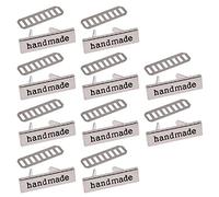 ZHOUMO 10 étiquettes en métal faites à la main pour vêtements, jeans, chaussures, sacs, accessoires de bricolage pour artisanat fait main, étiquettes pour bijoux qui font de l'artisanat