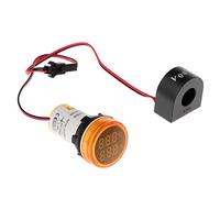 ZHOUMO Voltmètre numérique Ampèremètre 22 mm rond AC 50-500 V 0-100 A Tension Volt Amp Moniteur, jaune