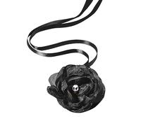 ZHOUSUFEN Collier ras du cou simple avec motif tête de mort et rose pour fête d'Halloween Y2K-filles