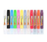 ZhouWei 12 Pièce Crayons de Cire pour Bougies, Séchage Rapide Stylos à Bougies, Lavables Premium Candle Pen 10 ml Chacune, pour Carton Bois Peinture sur Verre et Décoration (12 couleurs)