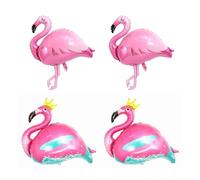 ZhouWei 4 Pièces Ballons Flamants Roses, Flamingo Foil Ballon, Jouets Fête Ballons Gonflables, pour Anniversaire Femme Fille Mariage Plage Été Thème Décor, 100 * 87 CM, Rose