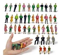 ZhouWei 50 PCE 1:50 Mini Figurines Chemin Miniatures Personnage Miniature | Mini Figurine Personnage, Figurines Miniatures, Différentes Poses Assises et Debout Petits Modèles