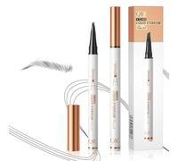 ZhouWei Crayon à Sourcils, 3D Crayon Microblading Sourcil avec 4 Pointes Fourchette Eyebrow Pencil Durable Imperméable Résistant aux Taches Crée Sourcils D'apparence Naturelle Sans Effort, Gris