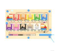 ZhouWei Labyrinthe Magnetique Enfant, Jeux Montessori, Enfant Jouet en Bois Chiffres et Couleurs, Jeux Éducatifs pour Motricité Fine et Apprentissage des Couleurs et Chiffres, pour 3 4 5 6 Ans