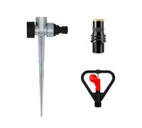 ZhouWei Lot de 3 Arroseur de Jardin, Arroseur de Pelouse avec Pointe Métallique Fixe, Tourniquet Rotatif 360°, Forme de Pluie de Papillon Asperseur Pelouse, pour Jardin Pelouse Plantes Légumes Fleurs