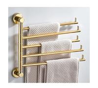 ZHOUXIAO Barres Porte-Serviettes Pivotantes Modernes en Or du Milieu du Siècle pour Support De Salle De Bain Porte-Serviettes Pivotant Mural, Organisateur De Stockage De Port A-5Bars