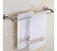 ZHOUXIAO Double Bain Serviette Bar Rack en Acier Inoxydable Chrome Poli pour Salle de Bain, Porte-Serviette Porte-Rack Rail Mural Rond monté pour Chambre à Coucher, Cuisine, 90cm